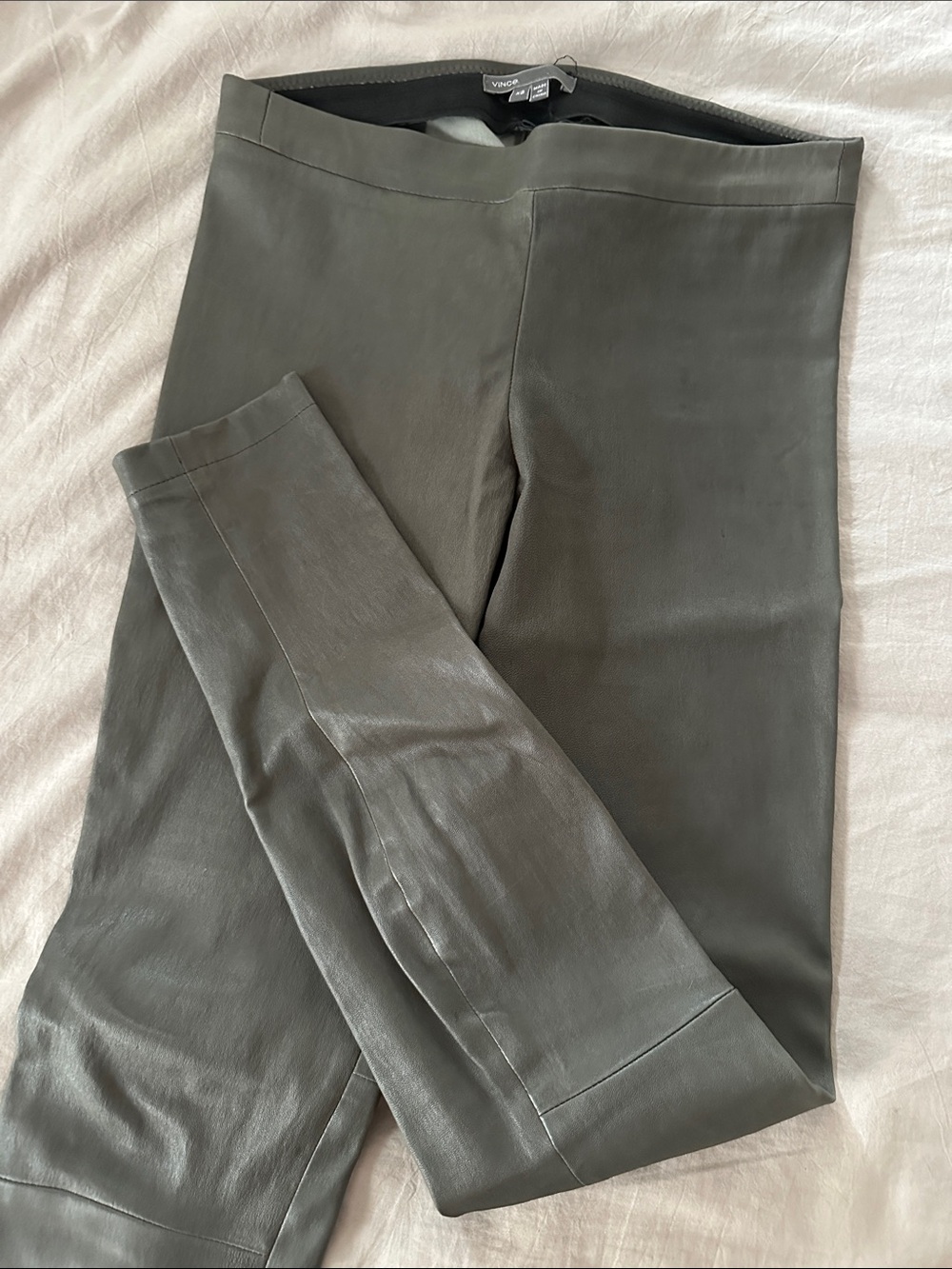 Vince Leather Grey Leggings